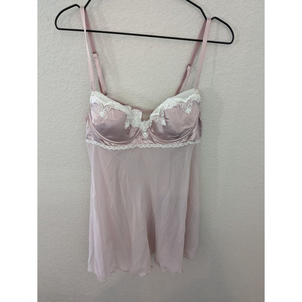 Gilligan & O'Malley Womens Sz L Light Purple Mauve Nightie Lace Trim